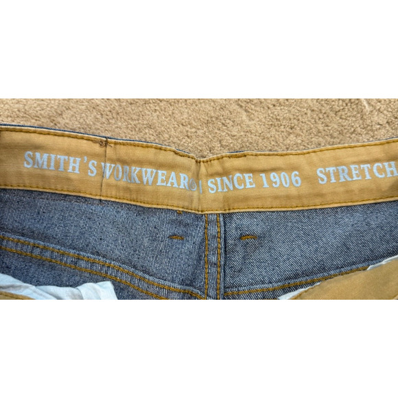 Smiths Workwear Jeans Mens 34x34 Stretch Relaxed Medium Wash Blue Denim - Picture 3 of 6